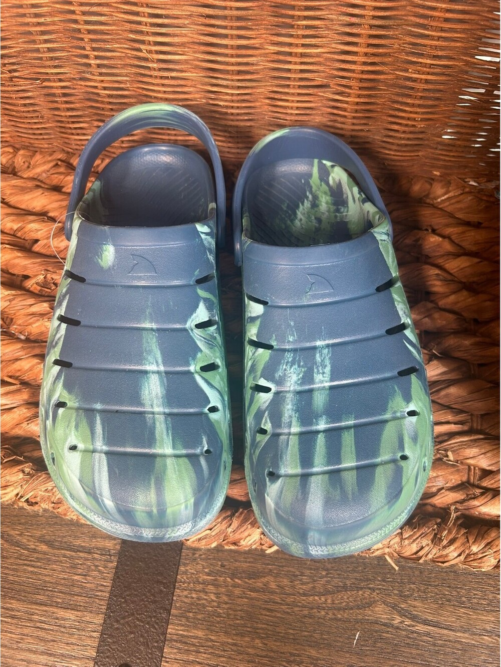 Blue green marbled clogs - Picture 5 of 6